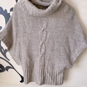 Light Tan Sweater Poncho